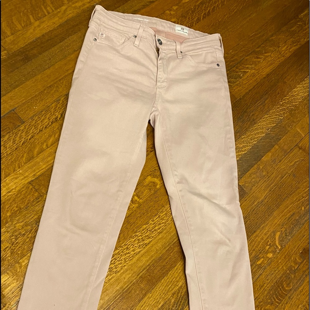 Pink Prima Crop AG jeans